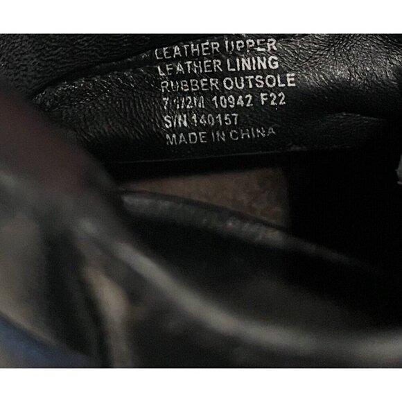 Tory Burch Miller Black Leather Suede Logo Lug Hiker Moto Ankle Boots - Picture 16 of 16